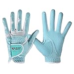 PGM Women\'s Golf Glove One Pair, Improved Grip System, Cool and Comfortable (Blue, XL)