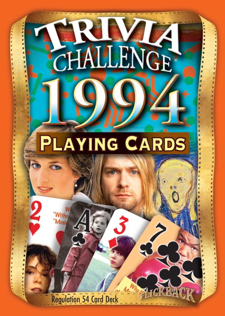 Flickback 1994 Trivia Playing Cards: Birthday or Anniversary Cards