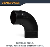 Vista 4 de POWERTEC 70105-P2 4 Pulg. Conector de Codo de 90 Grados - Conector de Ángulo Recto de Colector de Polvo de Plástico ABS