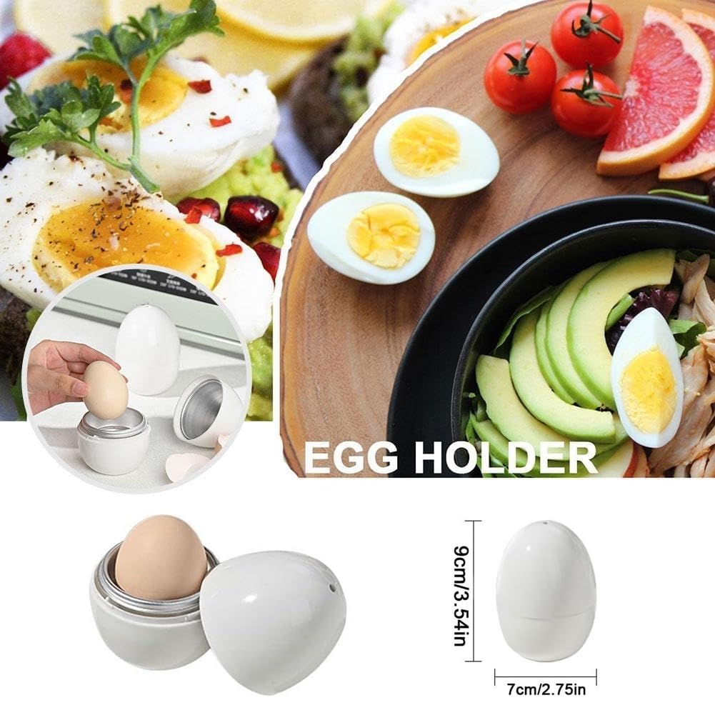 Microwave Egg Boiler 1 Egg Capacity Microwave Egg Cooker for Hard Boiled Eggs Microwave Egg Maker Under 9 minutes Medium and Hard Boiled Egg Cooker Rapid Egg Boiler Microwavable Egg Poacher