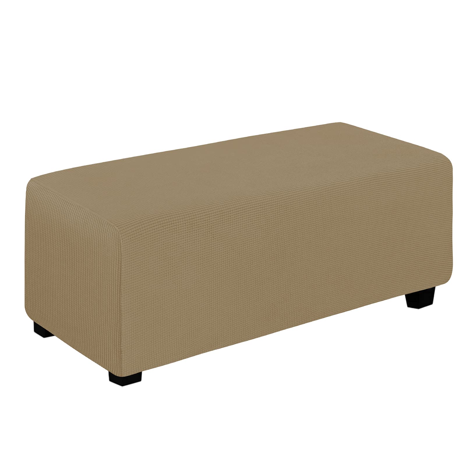 Easy-Going Stretch X-Large Rectangle Ottoman Cover Tan — image 1