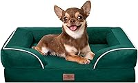Vista 216 de Comfort Expression - Cama ortopédica para perros extragrandes, 42 x 30 pulgadas, cama impermeable y de apoyo de espuma con cojines removibles, sofá