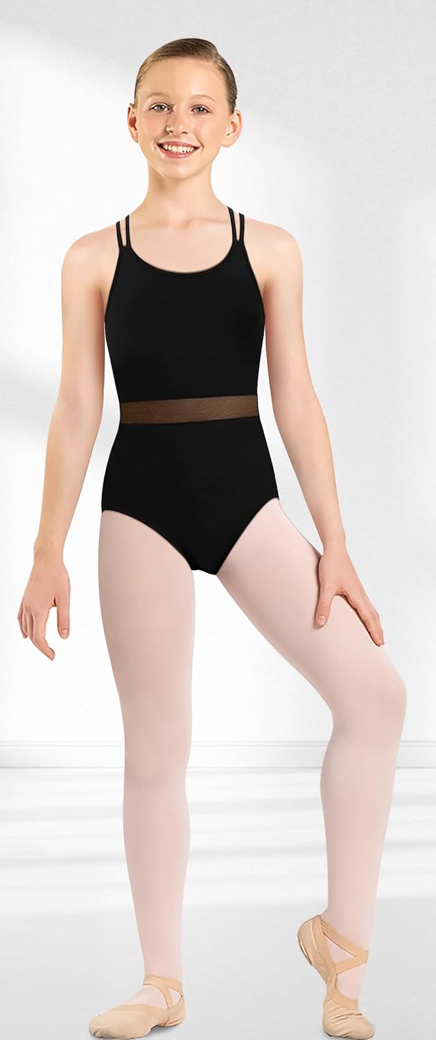 Camisole Leotard for Girls Dance Crisscross Back,Double shoulder straps - Image 3