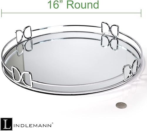 Miniatura 24 de Bandeja de tocador de cristal decorativa con espejo, bandejas de perfume para maquillaje, almacenamiento de cosméticos, organizador de Bandeja