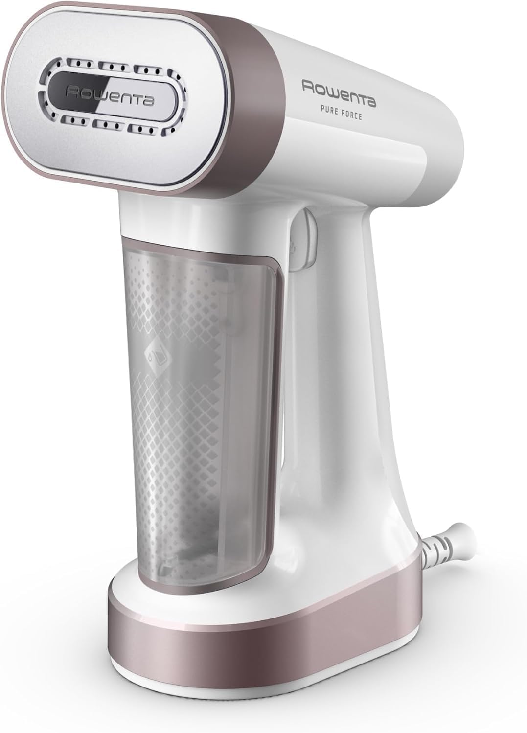 Rowenta Pure Force, Cepillo de vapor y plancha 2 en 1, Uso vertical/​horizontal, Vapor potente, Se calienta en 25s, Depósito de agua extraíble de 180ml, Elimina hasta el 99,​99% de bacterias, DR8720F0