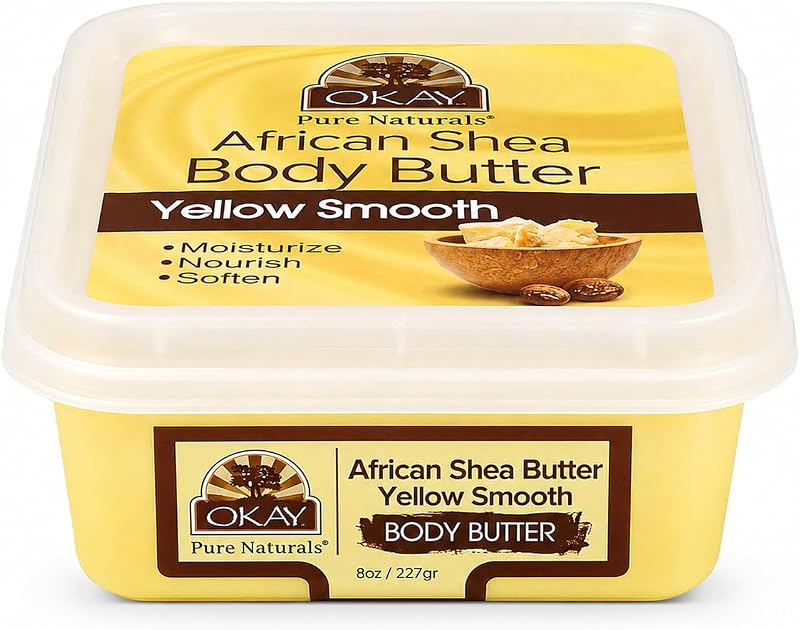 Manteiga de Karité Africana Amarela OKAY, Não Refinada, 227 g
