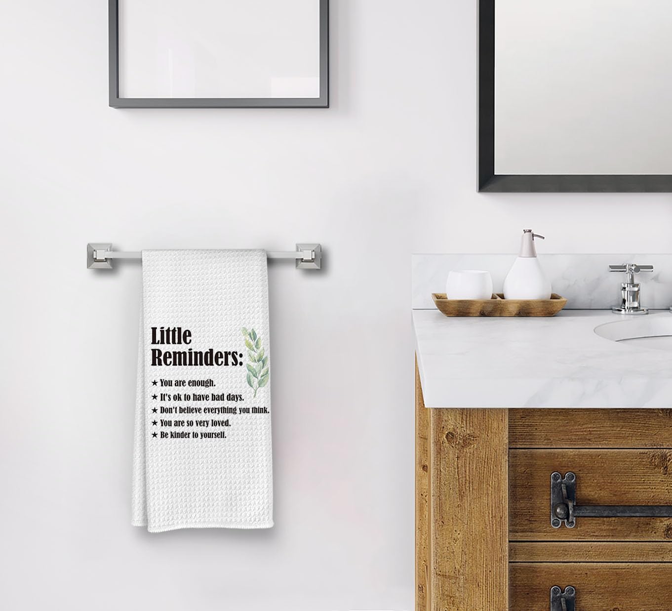 Encouraging Gifts for Women - Positive Quotes Hand Towels & Motivational Kitchen Decor - You Are Enough Dish & Tea Towels for Kitchen & Bathroom - Image 2