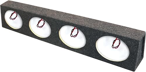 Atrend Bbox Quad - Caja de altavoces sellados descargados de 6 x 9 pulgadas, carcasa en ángulo MDF premium para cuatro altavoces de 6 x 9 con cables