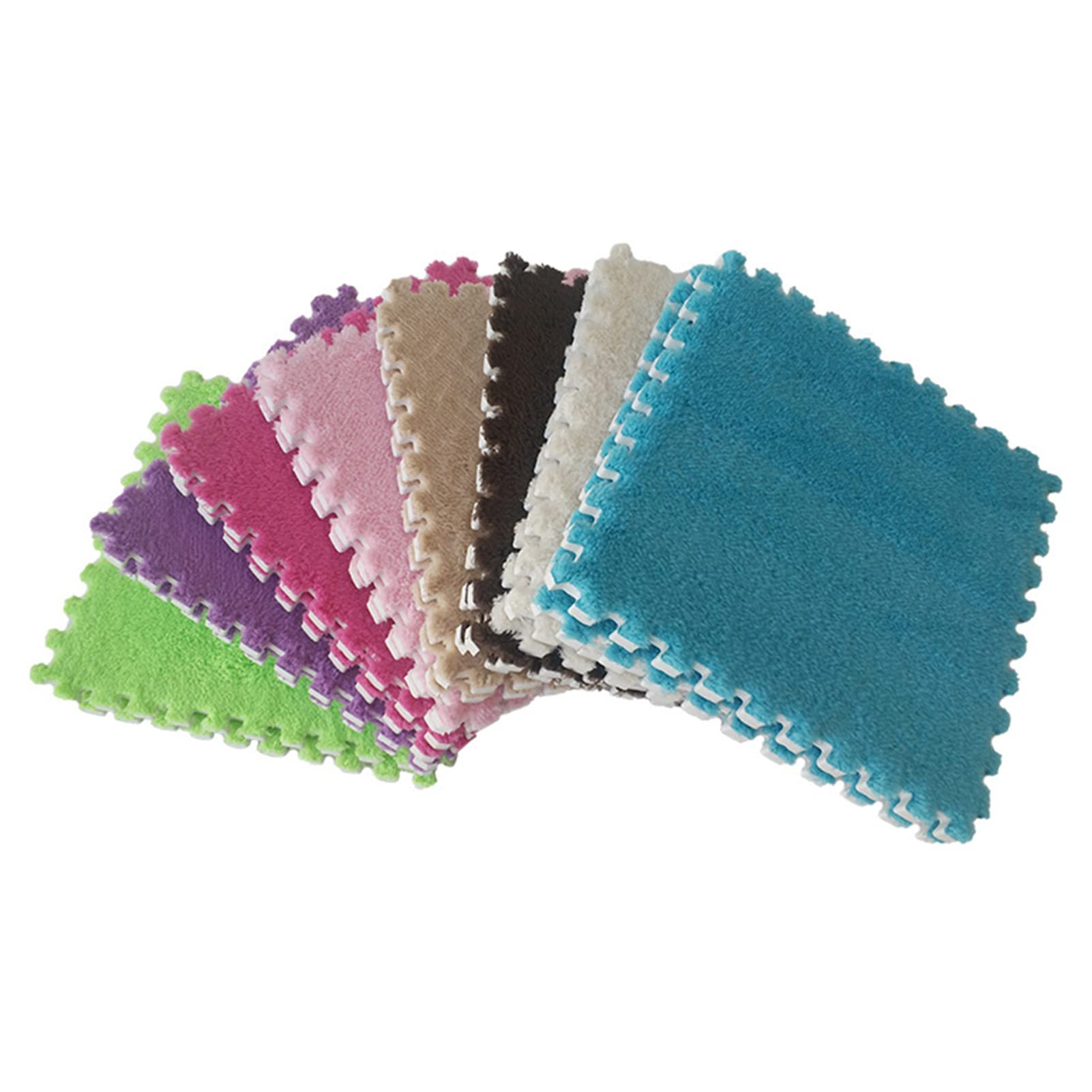 Piankowe maty podłogowe (10 sztuk), 30 x 30 cm, styl puzzli, idealne do aktywności na świeżym powietrzu. Kolory: różowy i biały.