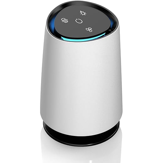 JINKINEY Air Purifier for Home & Office, HEPA H13 Filter, 3 Speeds, Removes 99.97% Dust & Particulate Matter, Low Noise, Smart Air Purifier for Home Allergies and Pets Hair Smokers in Bedroom White