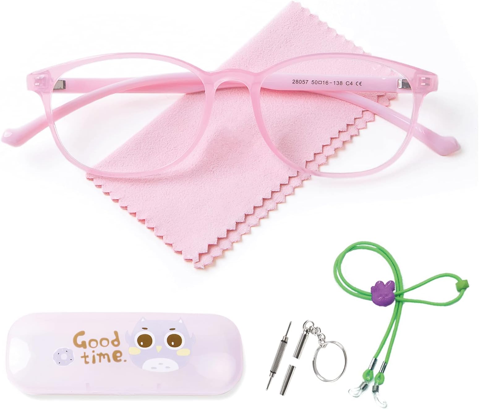Ultra-Light Blue light blocking glasses with case for Kids and Teens,Anti Eyestrain &UV400
