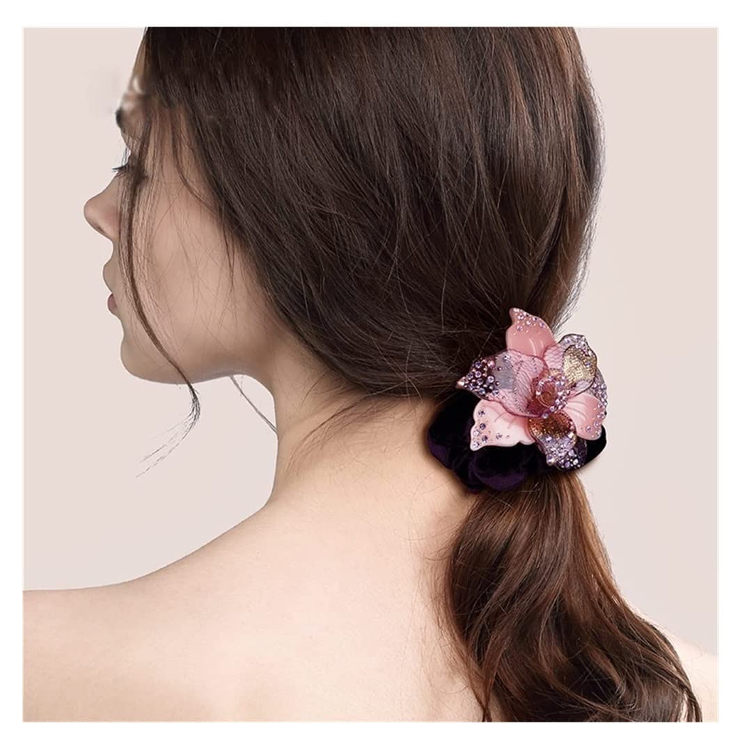 Coleteros Pelo para Cola de Caballo, Hair Scrunchies Velvet Elásticos Hair Bobble Scrunchy Hair Bands Mujeres Soft Hair Ties Gomas de Pelo Mujer