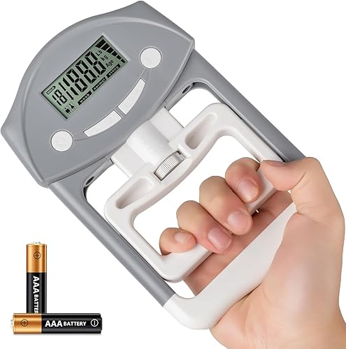 Miniatura 9 de Probador de fuerza de agarre, dinamómetro de agarre de mano, probador electrónico de fuerza de agarre de mano, medidor de ejercicio de mano, medidor