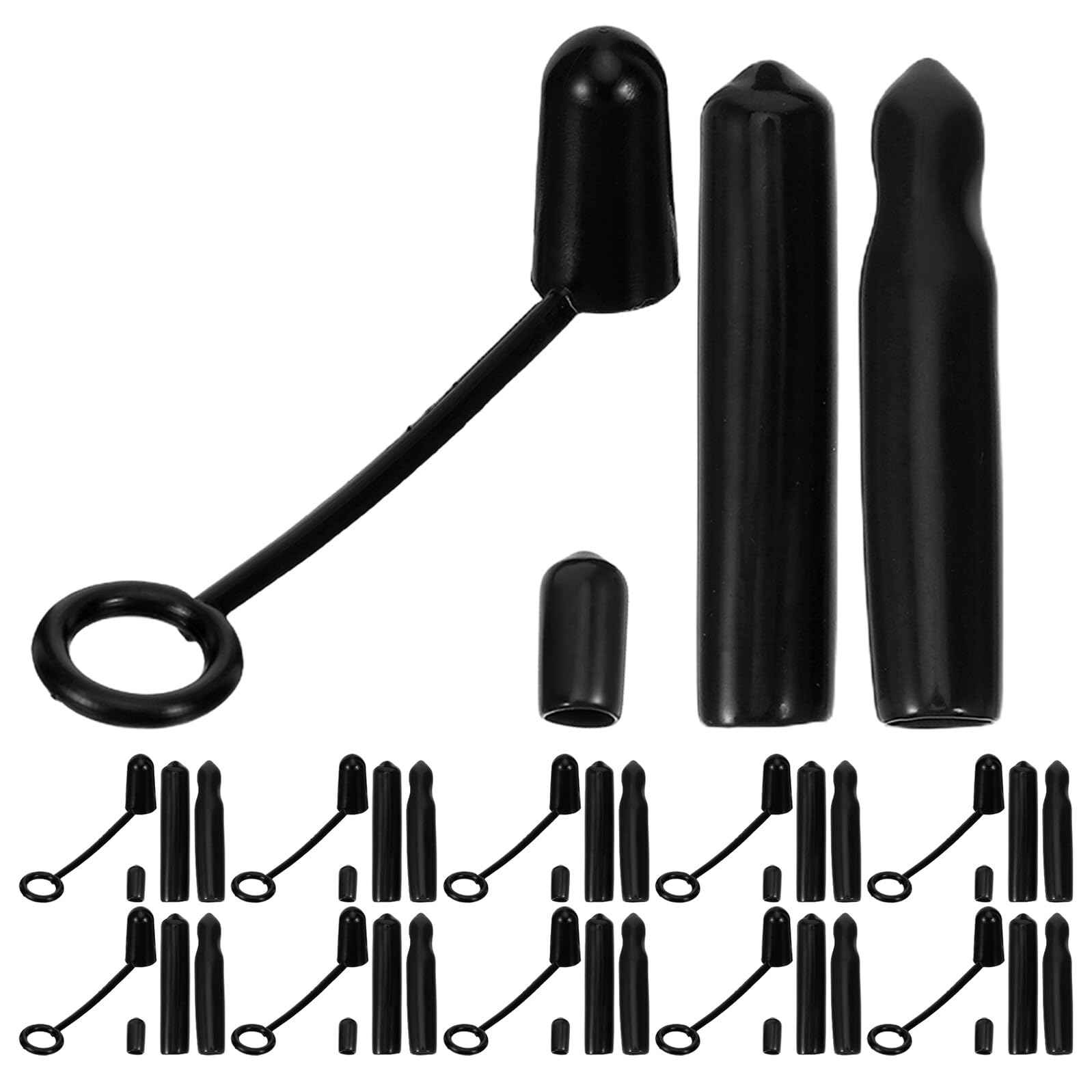 Tapones antipolvo para verter licor limpios y sin insectos con este set de 80 piezas negras