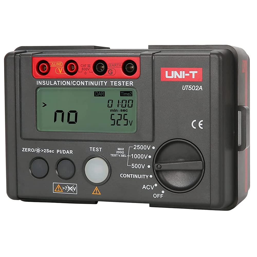 Amazon | UT502A 2500V絶縁抵抗計 メガー電圧計 導通テスター デジタル 
