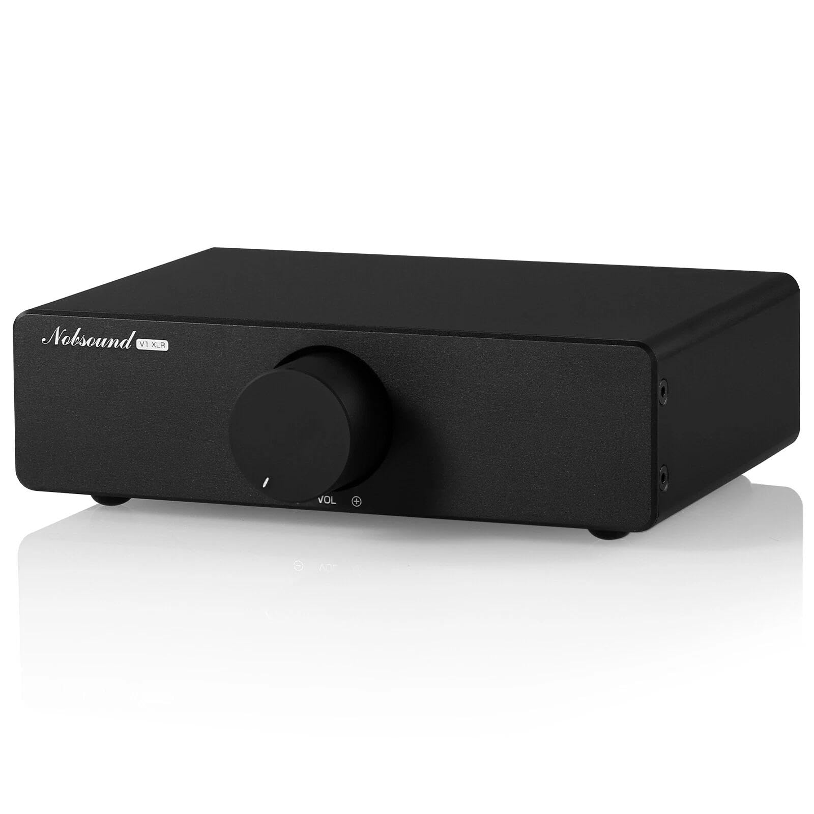 Amortiguador preamplificador pasivo XLR: Control de volumen de audio estéreo simétrico para optimizar la señal. Con potenciómetro ALPS RK27 y conectores dorados. Para audiófilos con experiencia