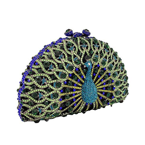 Elegant Crystal Clutches For Women Peacock Clutch Bag Evening Purses and Handbags - Image 7