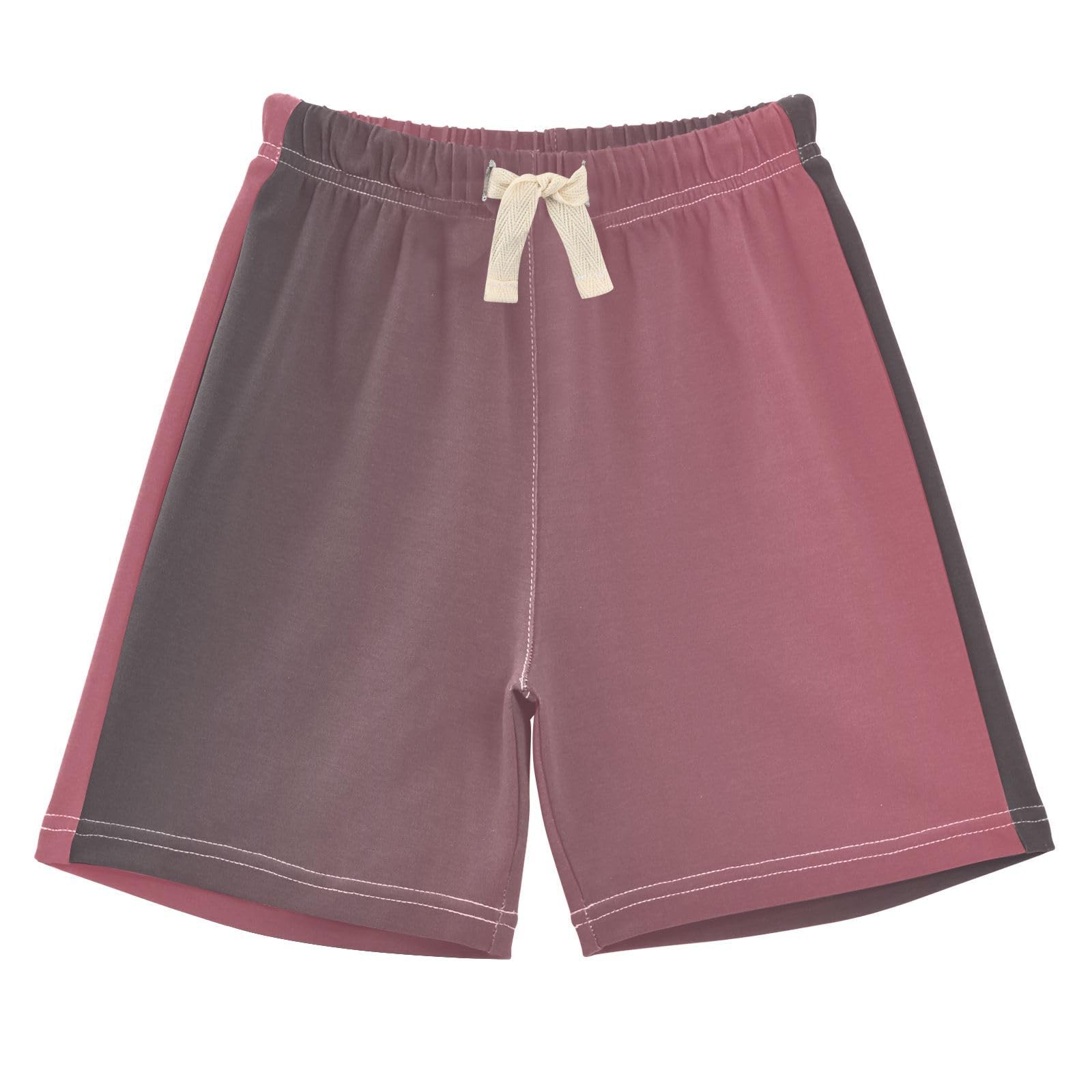 J JOYSAY Grey Pink Gradient Toddler Baby Boy Shorts Pull-on Jogger Shorts with Drawstring Elastic Waist Childrens Jogger Pants for 3T Boys