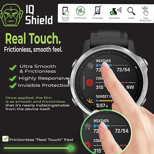 Miniatura 6 de IQShield Paquete de 6 protectores de pantalla solar para Garmin Fenix 6S / 6S Pro/Fenix 6S Zafiro/Fenix 6S Pro de fácil instalación, resistente a