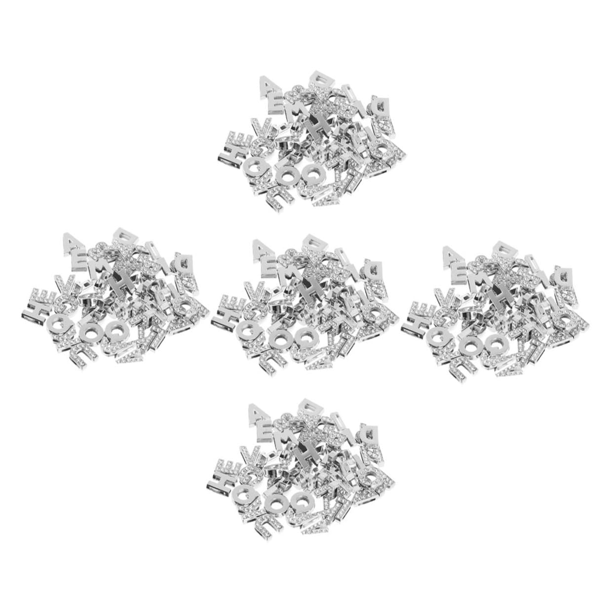 260 Piezas Abalorios Letras del Alfabeto A-z de 8 Mm, 130 Piezas Gemas de Imitación Brillantes para Pulsera Diy, Accesorios de Joyería y Manualidades Creativas