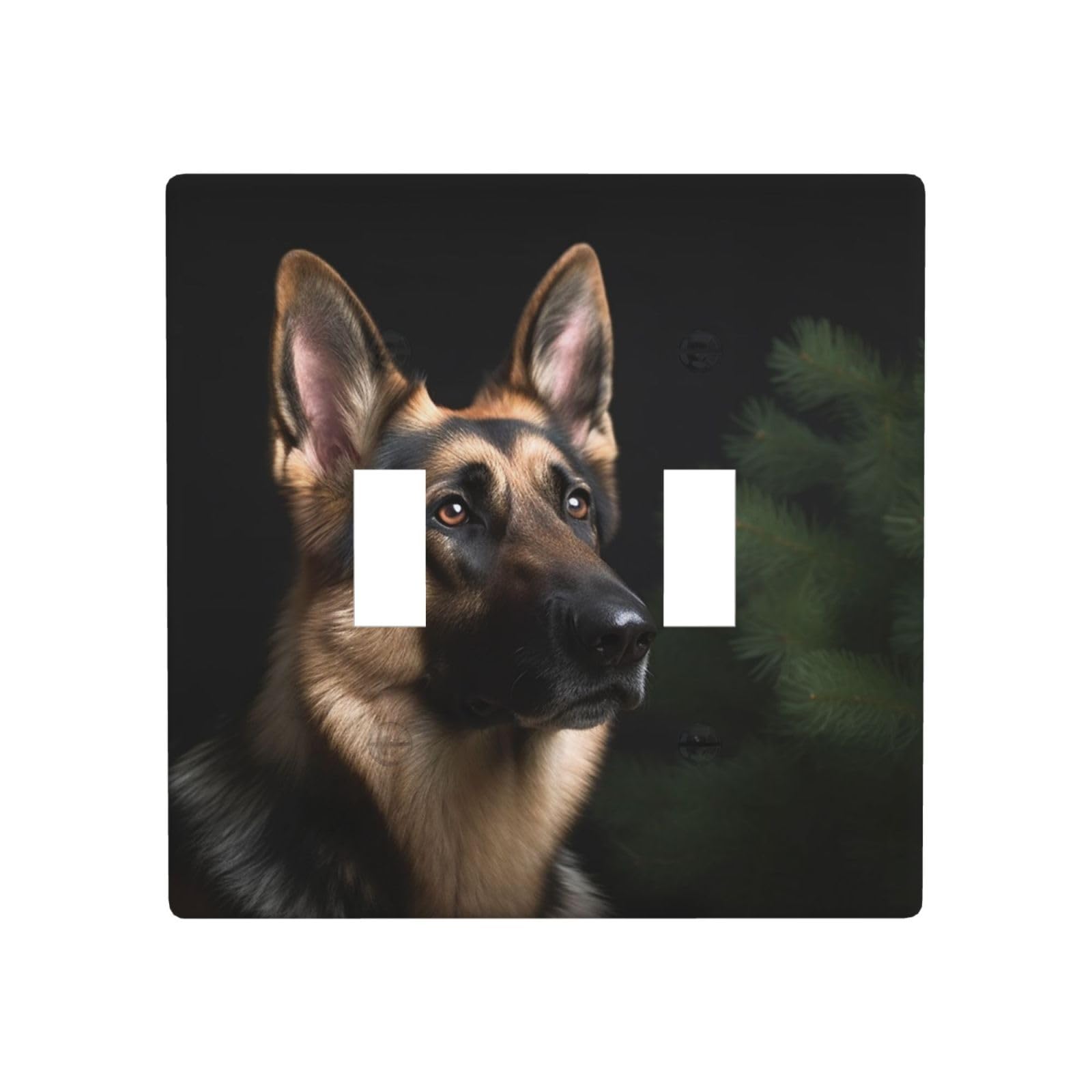 Aceprints Shepherd 2 Gang Double Toggle Wall Plates, Unbreakable Decorative Duplex Light Switch Plate Covers Electrical Switchplate Cover Faceplate For Bathroom Kitchen Decor
