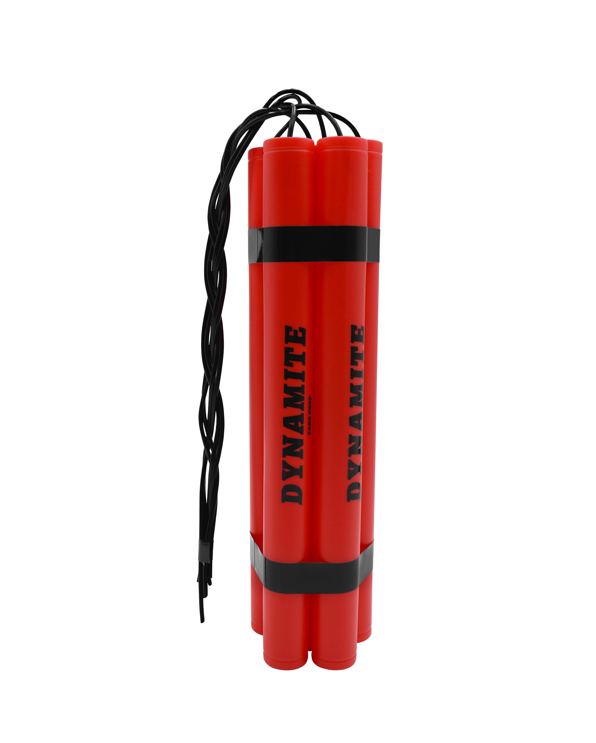 Nicky Bigs Novelties Adult Fake Dynamite Red TNT 6 Stick Bundle Plastic Prank Pretend Explosive Bomb Pack Film Costume Prop