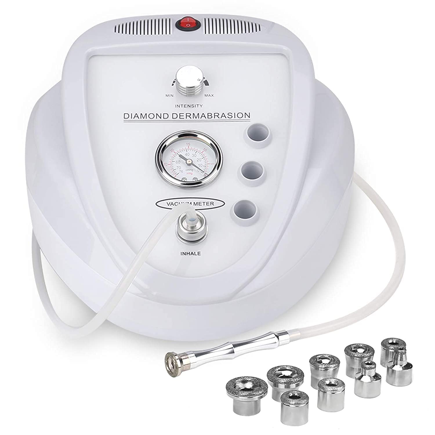 DMAC Diamond Microdermabrasion Machine, Mcwdoit 65-68cmhg Suction Power Professional Dermabrasion for Skin Peeling Rejuvenation Lifting Tightening Device