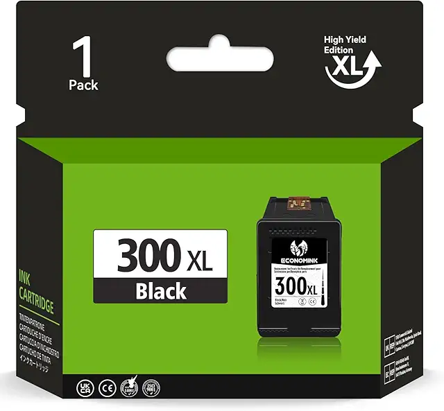 Cartuccia HP 300 Nero Rigenerata EconomInk per 300XL - Compatibile con DeskJet, PhotoSmart, Envy