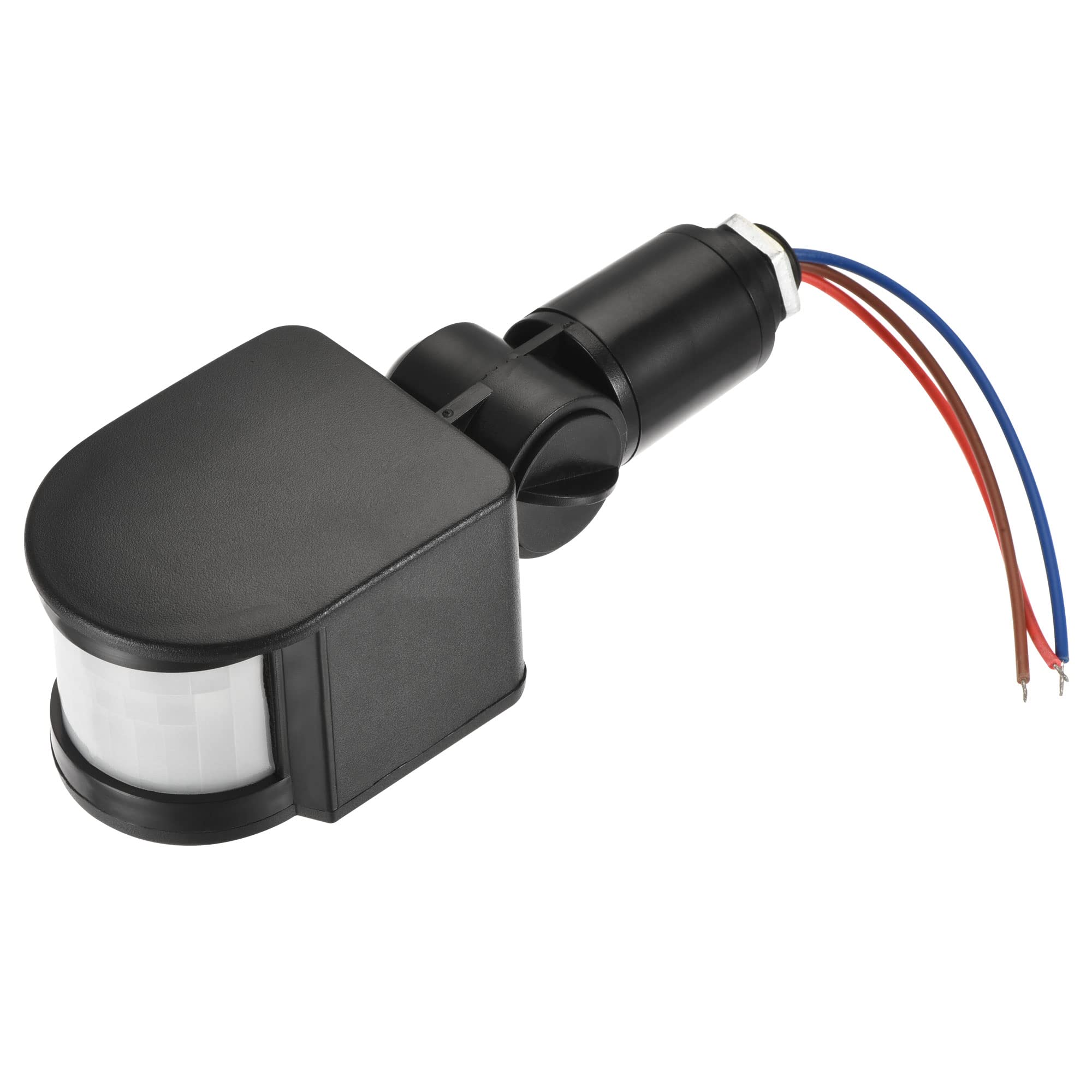 sourcing map Motion Sensor AC110-240V Infrared PIR Detector Switch Wall Mount for Floor Light Black