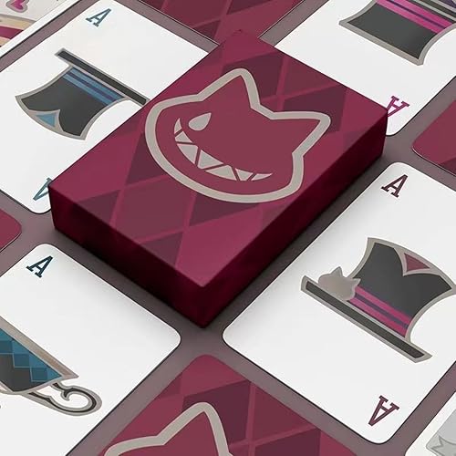 Miniatura 3 de Genshin Impact Lyney Magic Cards Fontaine Genius Magician Lyney Juego de cartas estándar Barajas Cosplay Prop Poker Regalos Coleccionables 55 hojas