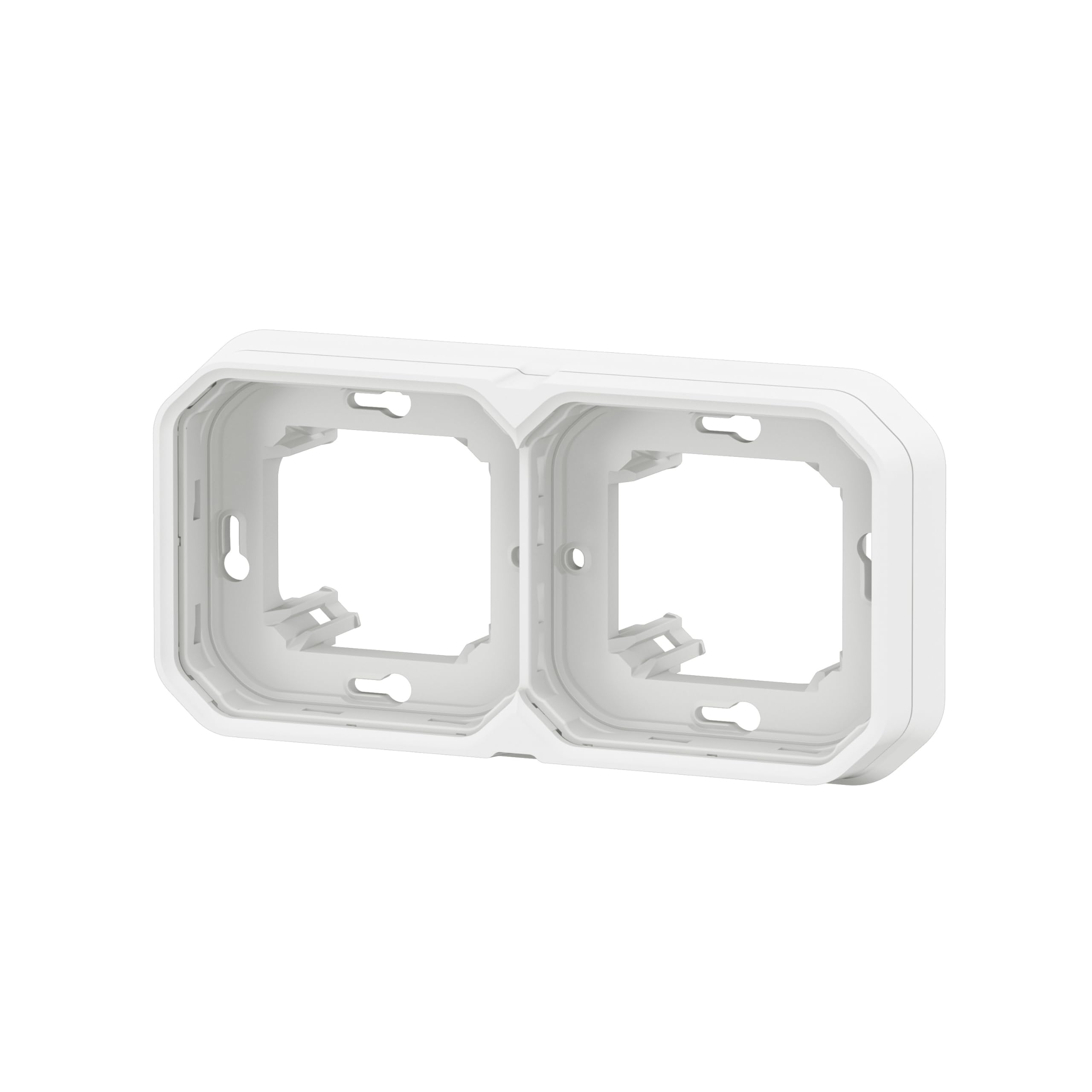 Legrand Plexo Plaque d'Encastrement 2 Postes Blanc Horizontal Vertical