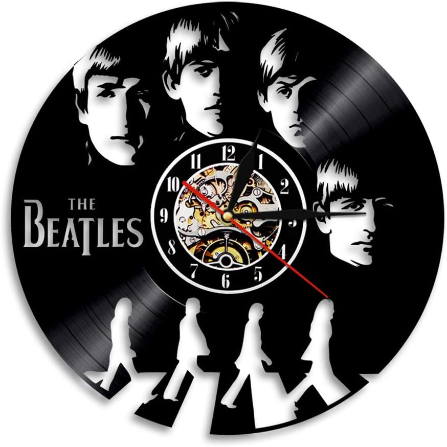 Vinyl wall clock, Singer Beatles vinyl record wall clock, suitable for bedroom, bar, cabaret shop wall decoration clock