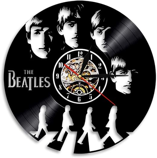 Vinyl wall clock, Singer Beatles vinyl record wall clock, suitable for bedroom, bar, cabaret shop