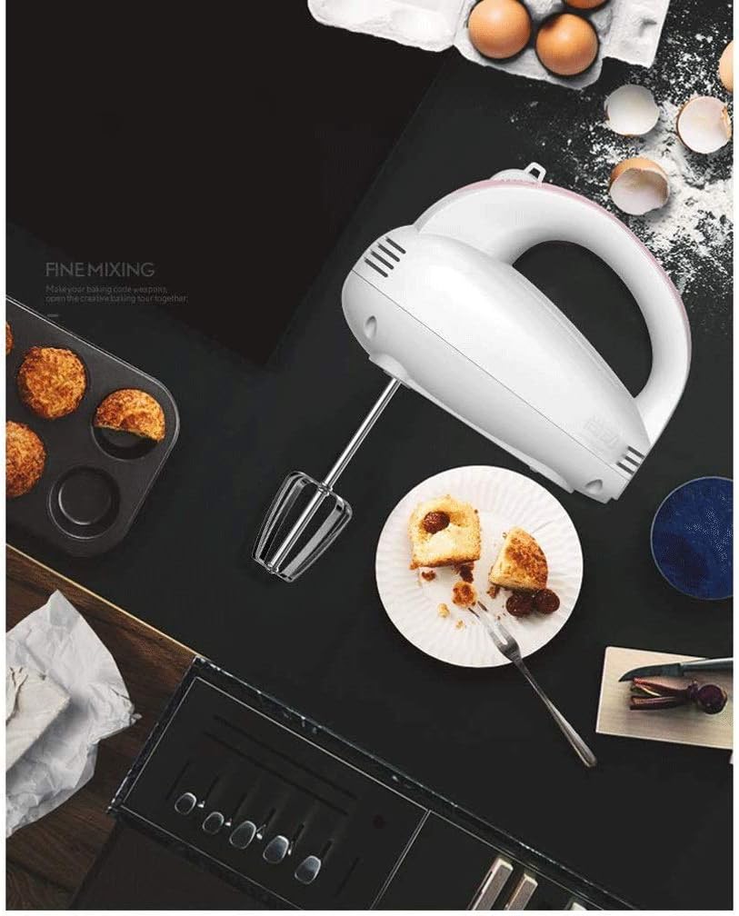 Egg Beater Pink 120W Electric Hand MiPB9rrg, 5 Speed Durable Handheld Mixer Easily Whipped Cream
