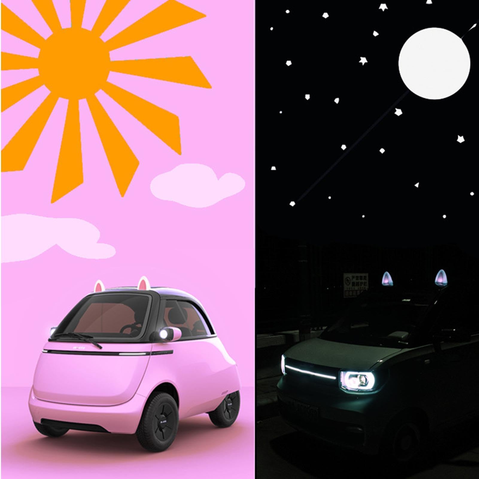 Luces de seguridad solares para decoración de techo de coche, luces