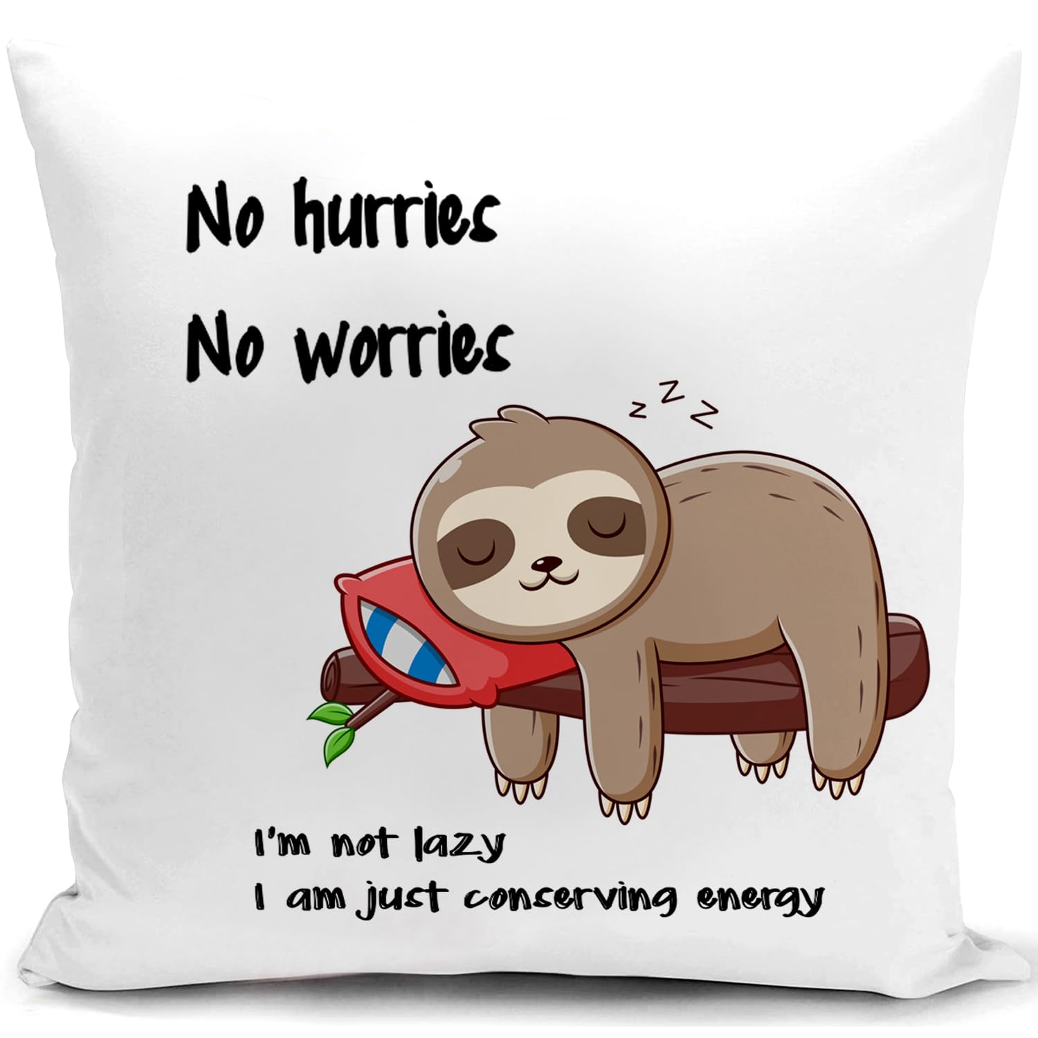 HUASHUZI Kissenbezug 40x40 cm Kissen Faultier Vatertagsgeschenk für Papa Geschenk Geburtstag für väter deko für sofakissen kissenbezüge dekokissen couchkissen kissenhülle Sofa Schlafzimmer Wohnzimmer