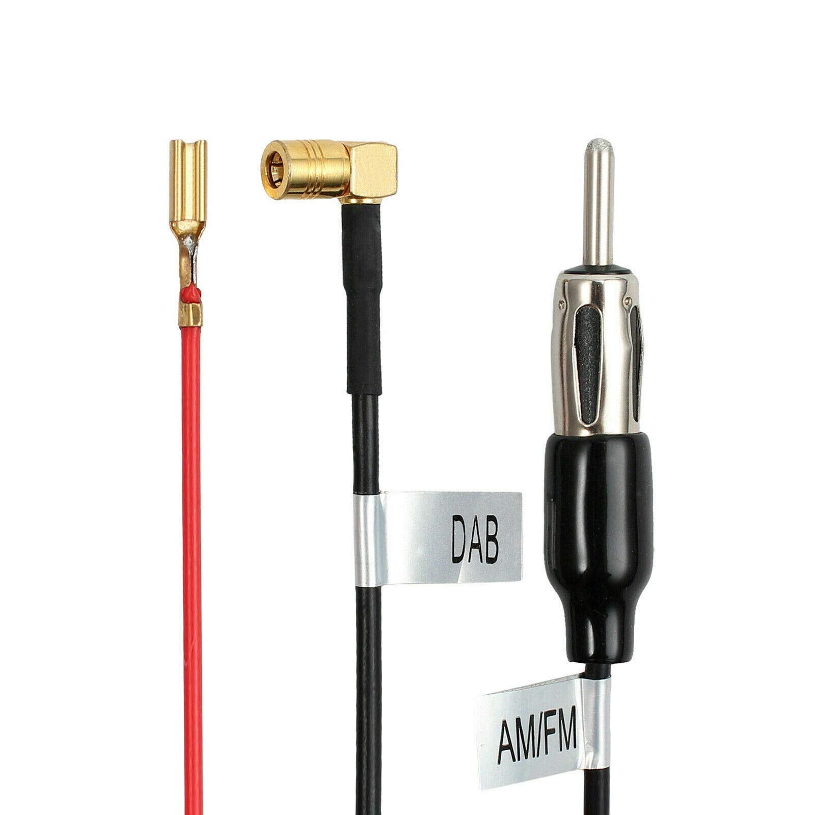 Riloer Adaptador de Techo de Antena de Coche SMA, Antena DAB, Antena de Coche, Adaptador SMB, Amplificador, Radio Combi DIN FM AM/DAB