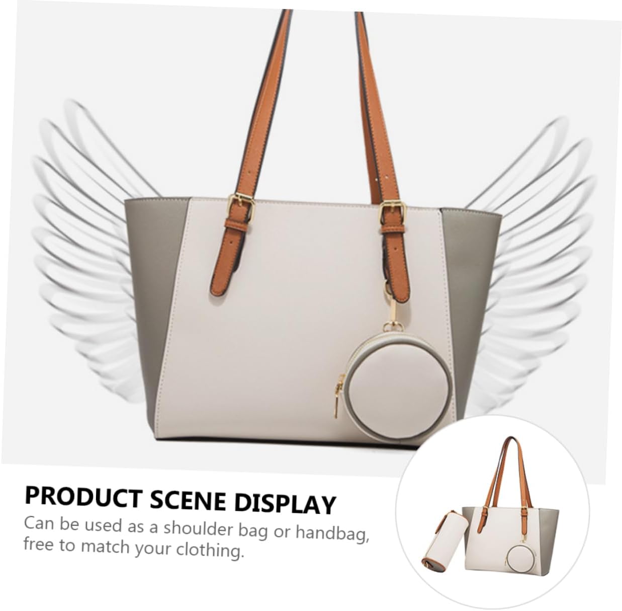 NOLITOY 1set Women Pu Handbag Wallet Single-shoulder Tote for Travel Shopping and Daily Use Lightweight Multi-pocket Design