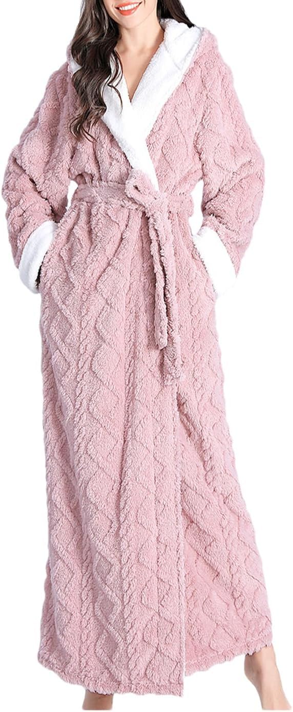 Túnica con capucha para mujer con felpa espesa que mantiene el calor diario