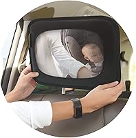 Vista 5 de Nuby Espejo de bebé para asiento trasero inastillable, color negro