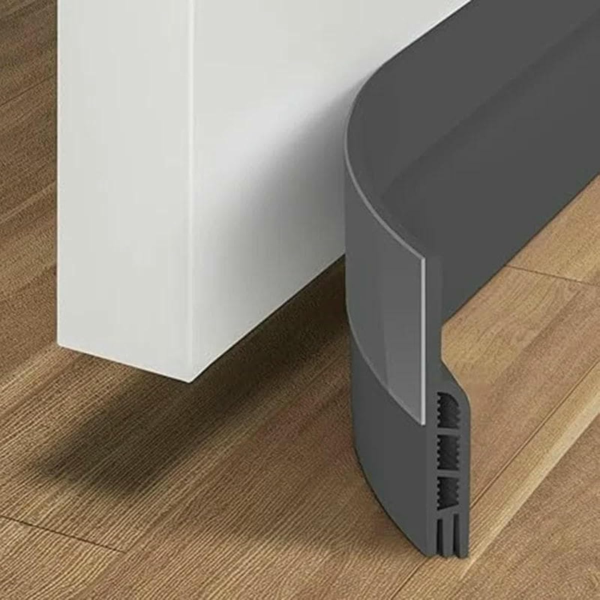 Yfshc Gray Door Draft Stopper Under Door Draft Blocker Insulator Door Sweep Weather Stripping Noise Stopper Strong Adhesive