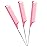 Rat Tail Combs Set - 3 Pack Long Steel Pin Combs for Hair Stylists, Parting and Teasing, Great for All Hair Types (Pink)