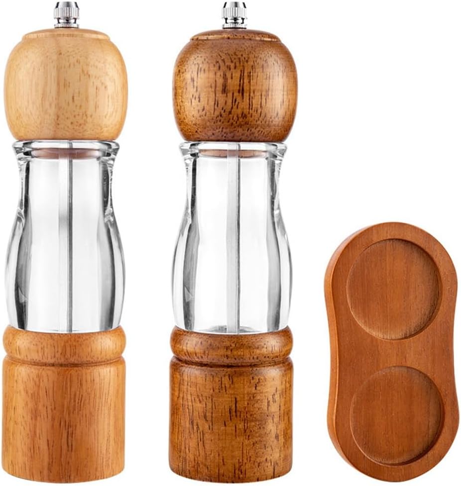 Transparent Pepper Grinder Base Set Kitchen Pepper Grinder Household Camping Seasoning Bottle