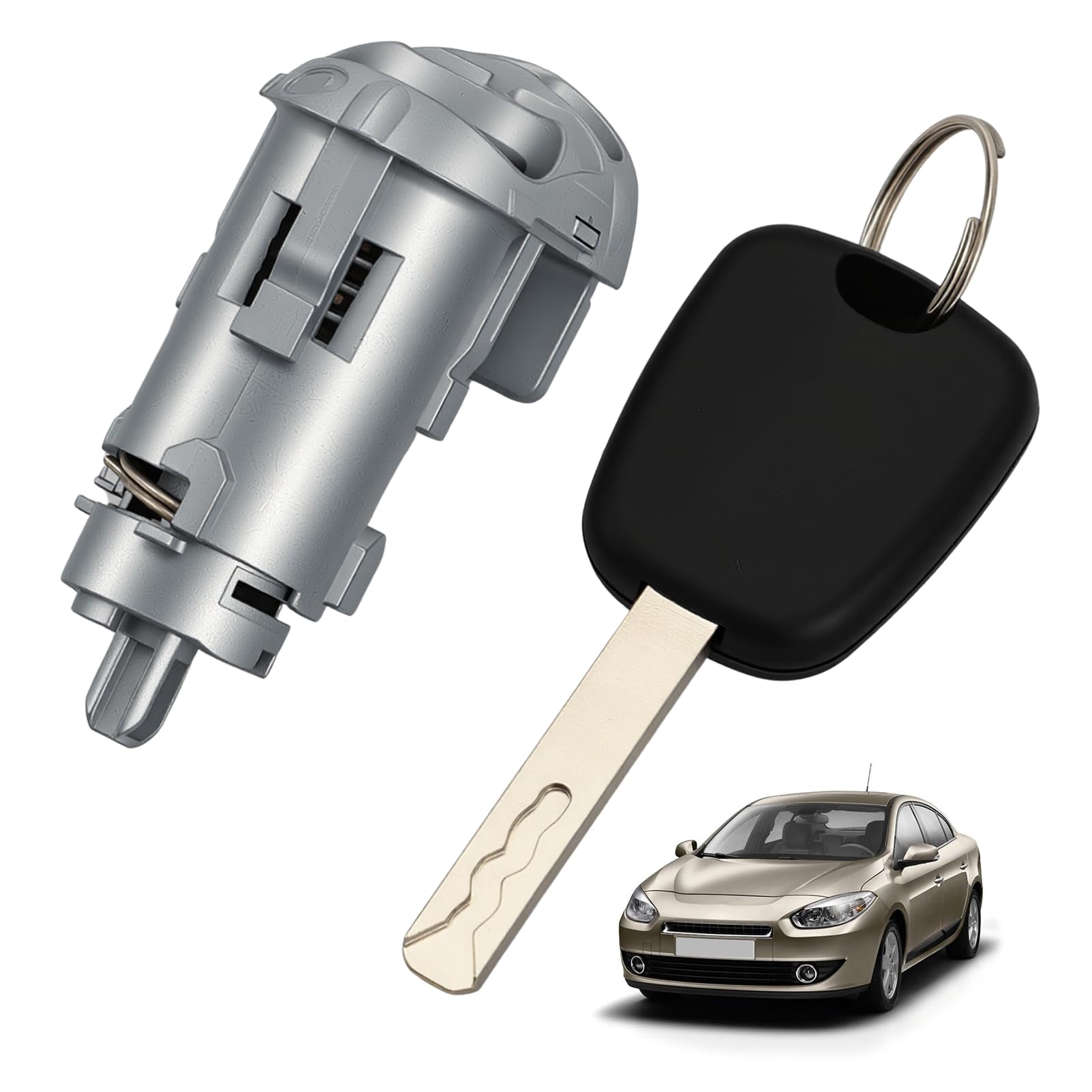 Barillet Porte Avant Gauche 7701209836 Clio III Kangoo II | Master Trafic Modus Vivaro B Talento; Matériau anti-usure et anticorrosion; Remplacement direct; Livré avec clé mécanique