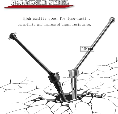 Miniatura 6 de Actualizaciones del eje de transmisión para 1/10 de ancho (no para brazos de fábrica más cortos), 4 piezas de mejoras de eje de transmisión CVD