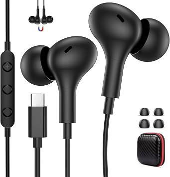 USB C Headphones Wired Earbuds for iPhone 17 16 Pro Max 15 16e 17e