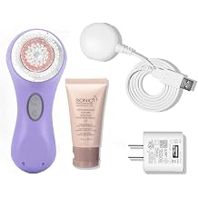 Sonic Facial Cleansing,Facial Cleansing Device Mia 2 Mini Version, Whitening, with Replaceable Brush Head Lavender