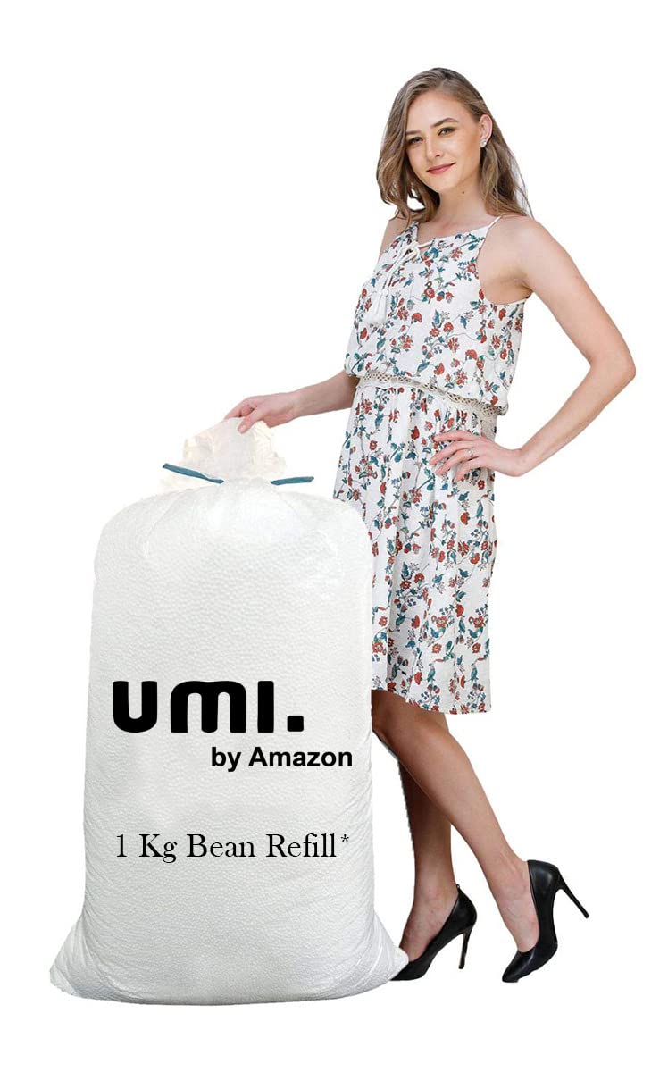Buy Amazon Brand Umi Premium 1 Kg Bean Bag Refill/Filler Sun White