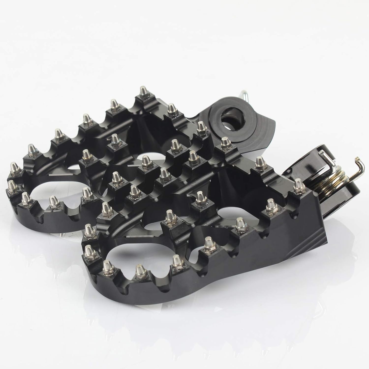TOFR Aluminum Dirt Bike Footpegs for Suzuki RMZ250 (2010-2023) & RMZ450 (2010-2024), Black, Front/Rear