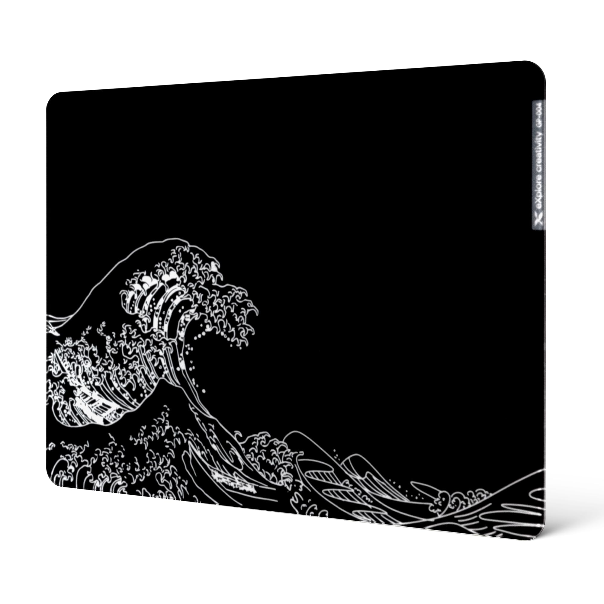 Amazon.com: XVX Black Kanagawa Glass Mousepad 4.0, Hard Mouse Pad